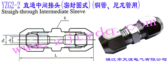 YZG2-2 ֱͨg^(ܷȦʽ)(~)Straight-through Intermediate Sleeve